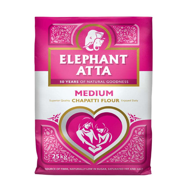 Elephant Atta Medium Wheat Flour 25KG