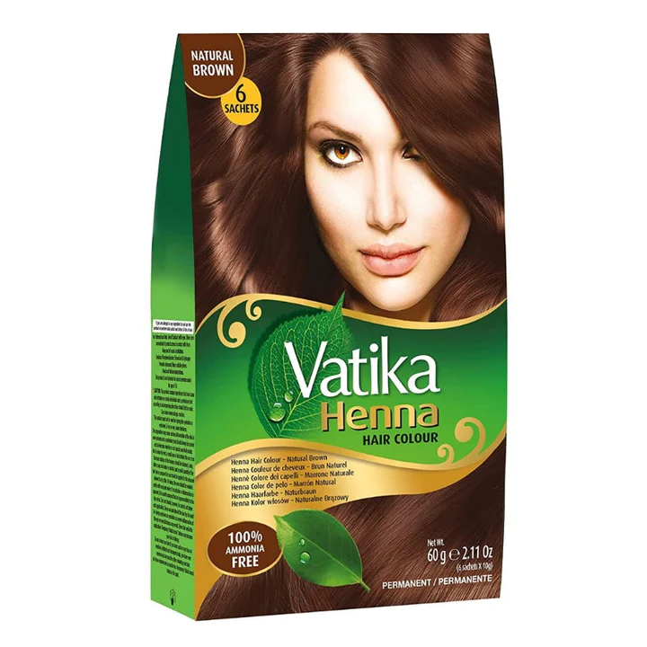 Vatika Natural Brown Hair Color 6x60G
