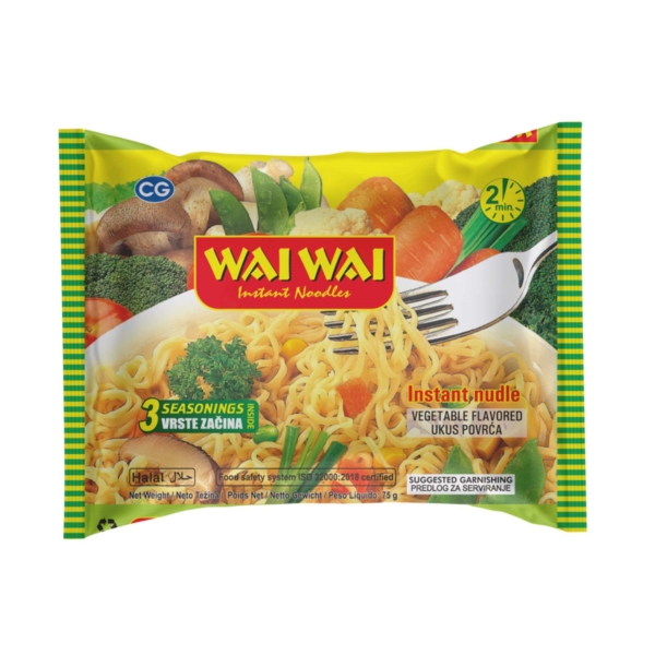 Wai Wai Vegetable Noodles 40x75G