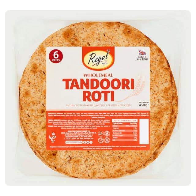 Regal Wholemeal Tandoori Roti 10x450G