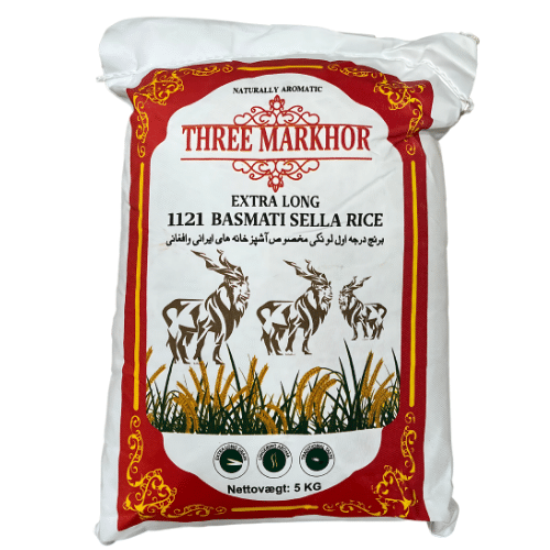 Three Markhor 1121 Basmati Sella Rice 4x5kg