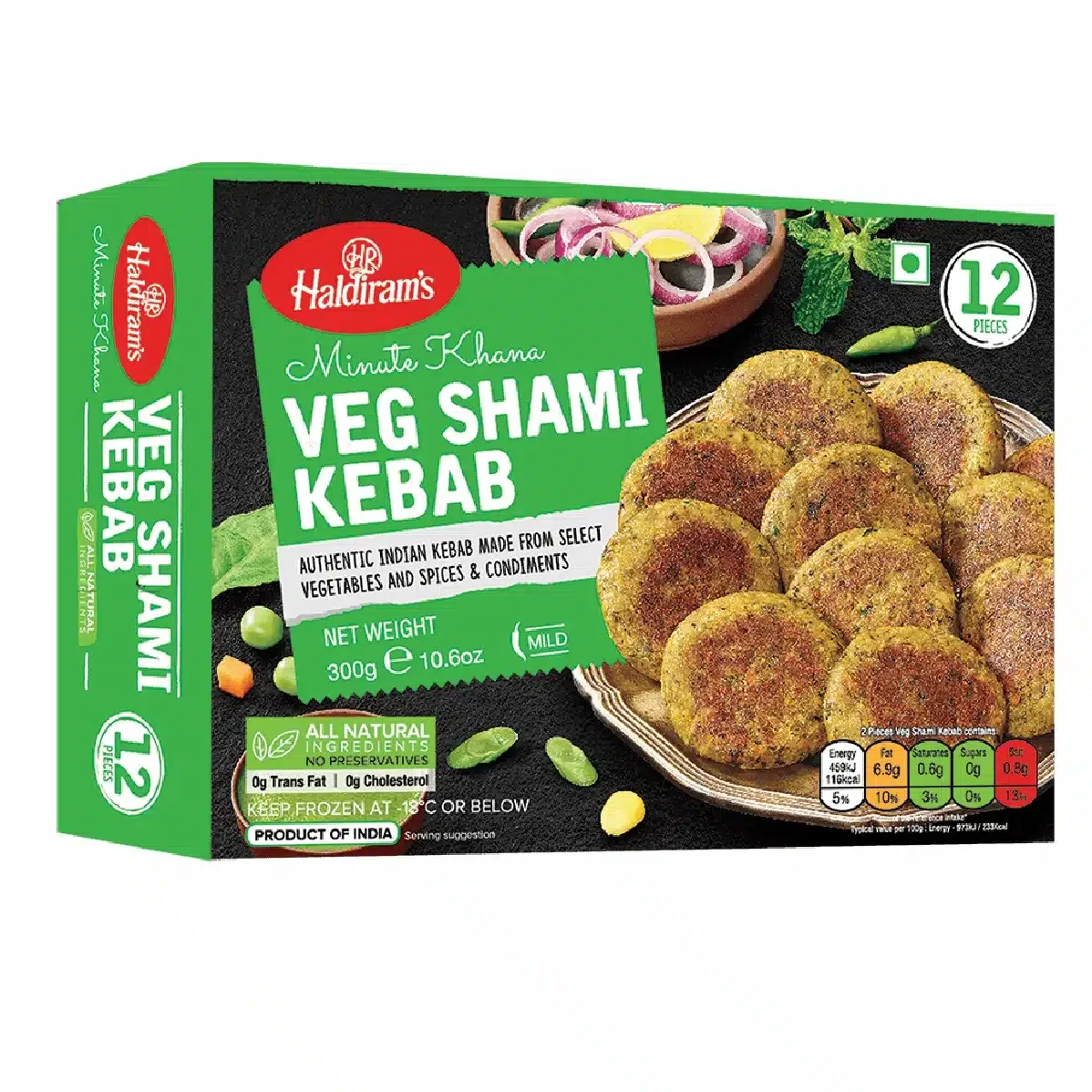 Haldiram Veg Shami Kebab 12x300G